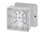 Enclosure: junction box; X: 98mm; Y: 98mm; Z: 55mm; IP55; grey HENSEL