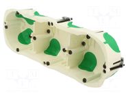 Enclosure: junction box; X: 71mm; Y: 215mm; Z: 40mm; IP20; Sockets: 3 SCHNEIDER ELECTRIC