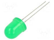 LED; yellow green; 10mm; 45mcd; 60°; Front: convex; 1.6÷2.4VDC LUCKYLIGHT