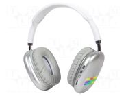 Wireless headphones with microphone; white; USB C; 20Hz÷20kHz GEMBIRD