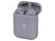 Wireless headphones with microphone; grey; USB C; 20Hz÷20kHz GEMBIRD