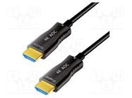 Cable; HDCP,HDMI 2.0,High Speed + Ethernet Premium; 50m; black LOGILINK