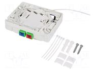 FTTH termination chest; OS2; 40m; 9/125um; LSZH; green; white LOGILINK