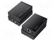 HDMI extender; DC socket,HDMI socket,RJ45 socket; HDCP 1.4 LOGILINK