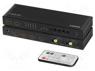 Switch; HDCP 2.2,HDMI 2.0; black; Input: HDMI socket x4 LOGILINK