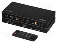 Switch; HDCP 1.3,HDMI 1.3; black; Input: HDMI socket x4 