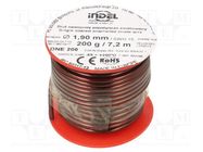 Coil wire; single coated enamelled; 1.9mm; 0.2kg; -65÷200°C INDEL