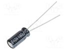 Capacitor: electrolytic; low ESR; THT; 180uF; 10VDC; Ø5x11mm; ±20% PANASONIC