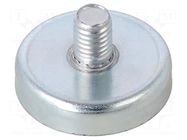 Magnet: permanent; hard ferrite; 80N; Ø: 32mm; H: 7mm; steel; steel ELESA+GANTER