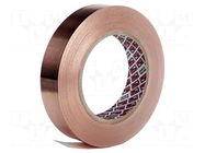 Tape: shielding; W: 25mm; L: 16.5m; Thk: 0.085mm; acrylic,conductive PPI