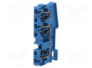 Splice terminal: rail; 0.2÷6mm2; ways: 1; terminals: 3; blue; ST PHOENIX CONTACT