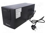 Power supply: UPS; 720W; 1.2kVA; Uin: 140÷300V; 372x139x165mm QOLTEC