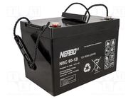 Re-battery: acid-lead; 12V; 60Ah; AGM; maintenance-free; 20kg NERBO