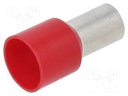 Tip: bootlace ferrule; insulated; copper; 35mm2; 12mm; tinned; red BM GROUP