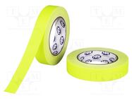 Tape: duct; W: 25mm; L: 25m; Thk: 0.3mm; yellow; natural caoutchouc HPX