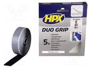 Tape: hook and loop; W: 25mm; L: 2m; Thk: 5.4mm; synthetic rubber HPX