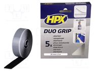 Tape: hook and loop; W: 25mm; L: 2m; Thk: 5.4mm; black; max.93°C HPX