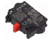 Contact block; 22mm; 45; front fixing; spring clamps; Contacts: NC EAO