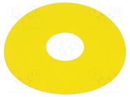 Description label; 45; 75mm; plastic; Body: yellow EAO