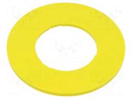 Description label; 45; 45mm; plastic; Body: yellow EAO