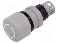 Switch: emergency stop; 16mm; Stabl.pos: 2; grey; none; Pos: 2; 61 