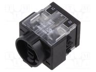 Contact block; 61; -25÷55°C; Leads: connectors; Contacts: NC + NO 