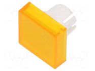 Actuator lens; 22mm; 61; transparent,yellow; plastic; 15.3x15.3mm EAO