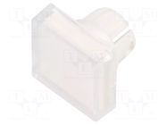 Actuator lens; 22mm; 61; transparent; plastic; Dim: 15.3x15.3mm EAO