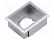 Button holder; 22mm; 61; 21x27mm; Face dim: 24x30mm; Body: silver EAO