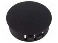 Stopper; H: 11.8mm; Wall thick: 3.2mm; black; Ømount.hole: 27.9mm ESSENTRA