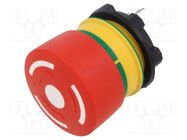Switch: emergency stop; 22mm; NC; red; none; 5A/250VAC; 5A/24VDC EAO
