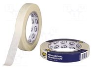 Tape: masking; W: 19mm; L: 50m; Thk: 0.13mm; cream; 35N/cm; max.60°C HPX