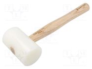 Hammer; 340g; 60mm; round; polyamide; wood (ash); KENDO LeanCraft