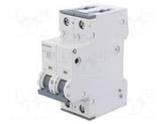 Circuit breaker; 230/400VAC; Inom: 16A; Poles: 1+N; Charact: D; 10kA SIEMENS