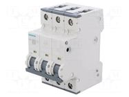 Circuit breaker; 230/400VAC; Inom: 6A; Poles: 3; Charact: B; 6kA SIEMENS