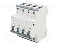 Circuit breaker; 230/400VAC; Inom: 25A; Poles: 4; Charact: B; 6kA SIEMENS