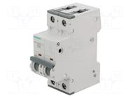 Circuit breaker; 230/400VAC; Inom: 6A; Poles: 1+N; Charact: C; 6kA SIEMENS