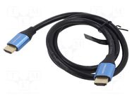 Cable; HDMI plug,both sides; PVC; Len: 1m; black; 30AWG VENTION