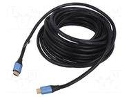 Cable; HDMI plug,both sides; PVC; Len: 15m; black; 28AWG VENTION