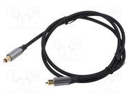 Cable; Toslink plug,both sides; 3m; Plating: gold-plated; black VENTION