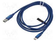 Cable; USB 2.0; USB A plug,USB B micro plug; nickel plated; 1.5m VENTION