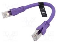 Patch cord; S/FTP; 6a; stranded; OFC; PVC; violet; 0.3m; 26AWG VENTION