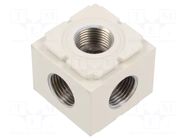 Separating cube; Flowmatik 3/8"-1/2" PNEUMAT