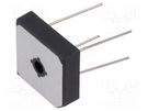Bridge rectifier: single-phase; Urmax: 200V; If: 25A; Ifsm: 350A DC COMPONENTS