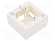 Enclosure: junction box; X: 81mm; Y: 81mm; Z: 40mm; wall mount FIBRAIN