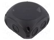 Enclosure: junction box; X: 130mm; Y: 130mm; Z: 77mm; IP66; black HENSEL