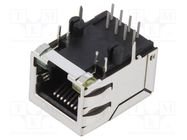 Connector: RJ45; socket; PIN: 8; shielded,with LED; Layout: 8p8c BEL FUSE