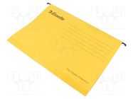 Hanging folder; yellow ESSELTE