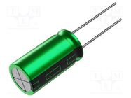 Capacitor: electrolytic; THT; 22uF; 63VDC; Ø10x16mm; ±20%; 2000h SAMWHA