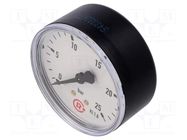 Manometer; 0÷25bar; 63mm; non-aggressive liquids,inert gases PNEUMAT